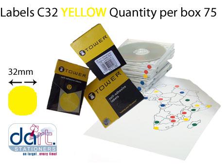 LABELS C32  YELLOW