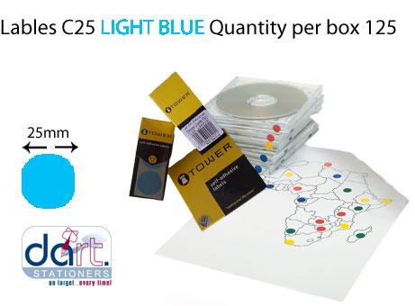 LABELS C25  LIGHT BLUE