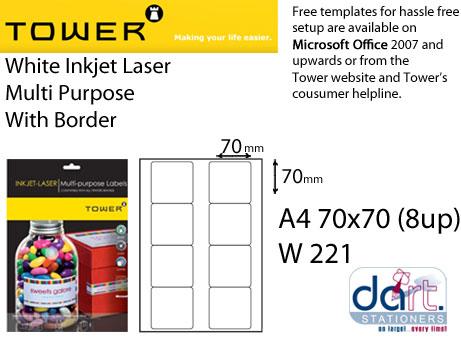 LASER LAB.   8 UP BORDER 70 X 70