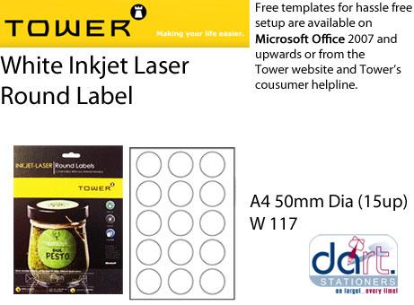 LASER LAB. 15 UP BORDER 50 MM DIA ROUND