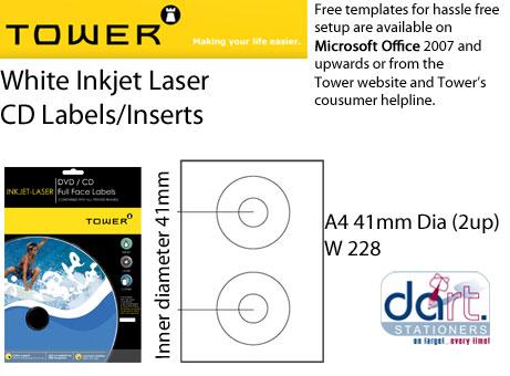 LASER LAB.   2 UP 41MM DIA LABEL