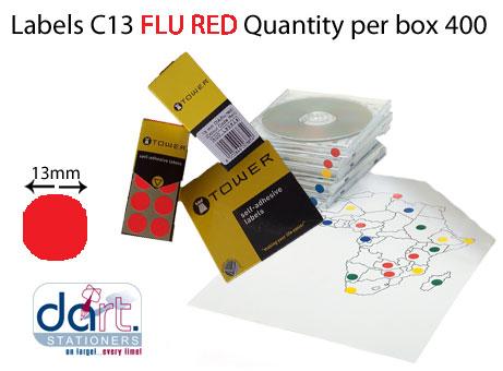 LABELS C13  .FLU RED