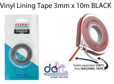 VINYL LINING TAPE 3MM X 10M BLACK