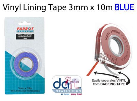 VINYL LINING TAPE 3MM X 10M BLUE