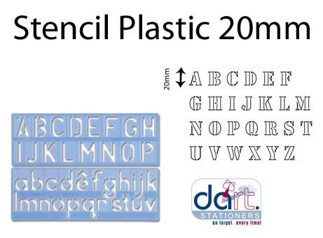 STENCIL 20 MM PLASTIC