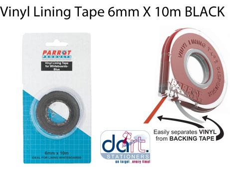 VINYL TAPE 6MM X 10M BLACK