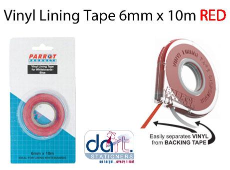 VINYL TAPE 6MM X 10M RED