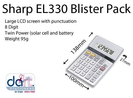 CALCULATOR SHARP EL330 BLISTER PACK