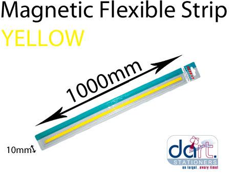 MAGNETIC STRIP 10mm X 1000mm YELLOW