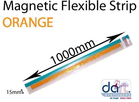 MAGNETIC STRIP 15mm x 1000mm ORANGE