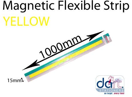 MAGNETIC STRIP 15mm x 1000mm YELLOW
