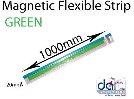 MAGNETIC STRIP 20mm x 1000mm GREEN