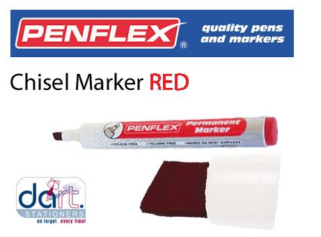 PERM PENFLEX MARKER CHISEL RED