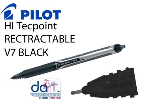 PILOT V7 HI TEC RETRACTABLE BLACK