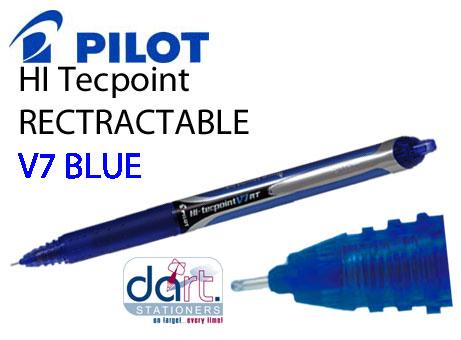 PILOT V7 HI TEC RETRACTABLE BLUE