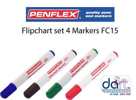 FLIPCHART SET 4 MARKERS FC15