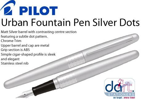 PILOT MR FOUNTAIN PEN SILVER DOTS