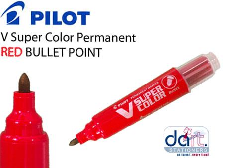 PERM  PILOT  V  SUPER COLOR  BULLET RED