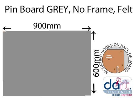 PINBOARD 900x600 N/F GREY