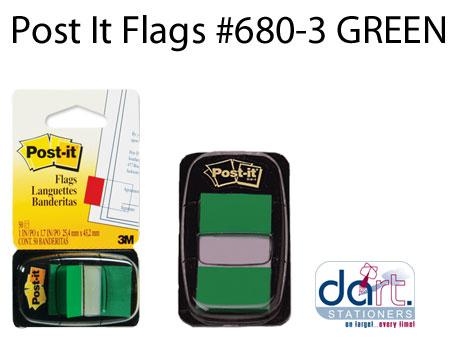 POST IT FLAGS #680-3 GREEN