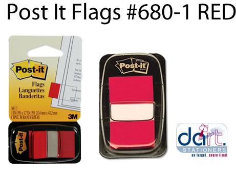 POST IT FLAGS #680-1 RED