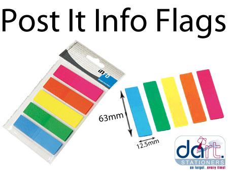 POST IT INFO FLAGS BRILLIANT SET 5