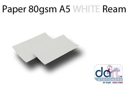 PAPER 80gsm A5  WHITE  REAM