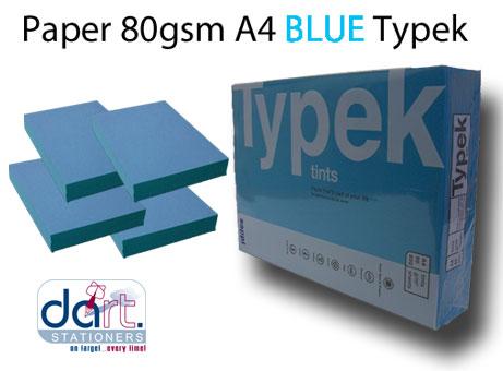PAPER 80gsm A4  BLUE TYPEK