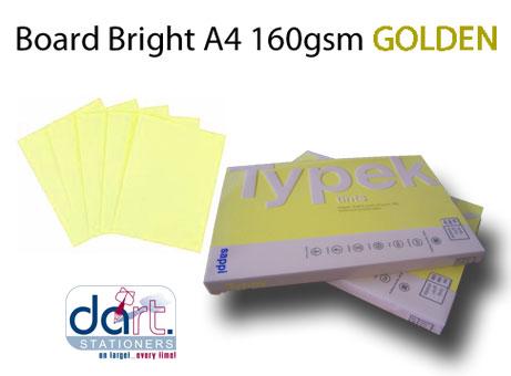 BOARD BRIGHT A4 160GSM GOLD