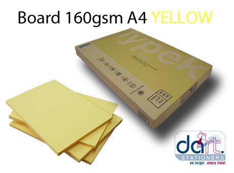 BOARD 160GSM A4 SUNLIGHT YELLOW