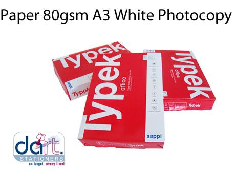 PAPER 80gsm A3 TYPEK WHITE PHOTOCOPY ONLY