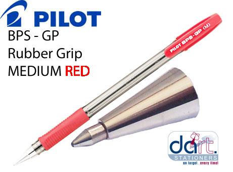 PILOT BPSGP RUBBER GRIP RED MEDIUM