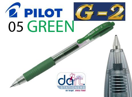 PILOT G2-05 RETRACT GREEN