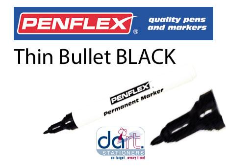 PERM PENFLEX MARKER THIN BULLET BLA