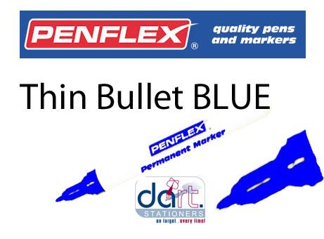 PERM PENFLEX MARKER THIN BULLET BLUE