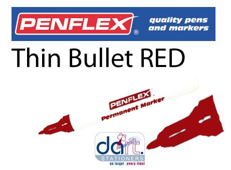 PERM PENFLEX MARKER THIN BULLET RED