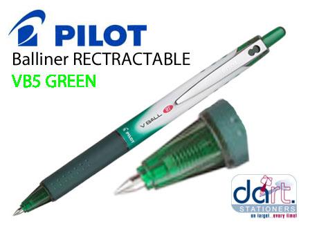 PILOT VB5 RETRACTABLE BALLINER GREEN