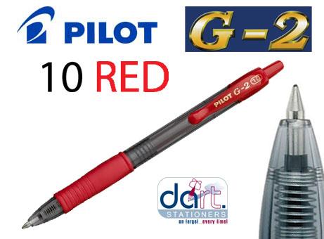PILOT G2-10 RETRACT RED