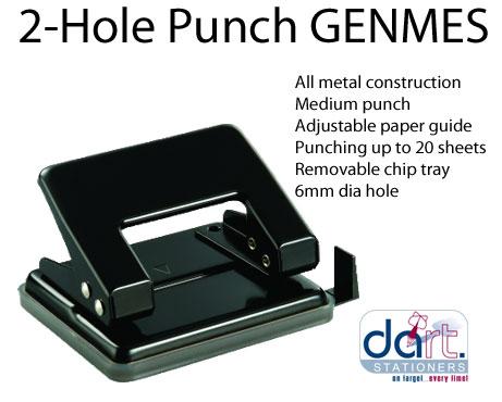 PUNCH 2-HOLE GENMES 20 SHEETS 9730 BLACK