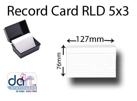 RECORD CARDS RLD 5x3 127x76