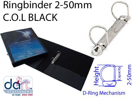 RINGBINDER C.O.L 2-50MM  BLACK