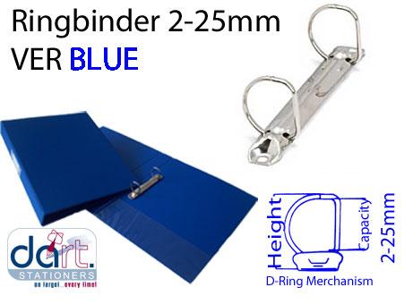 RINGBINDER 2-25MM VER BLUE