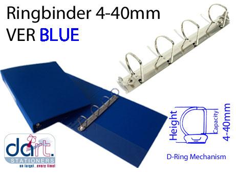 RINGBINDER 4-40MM VER BLUE