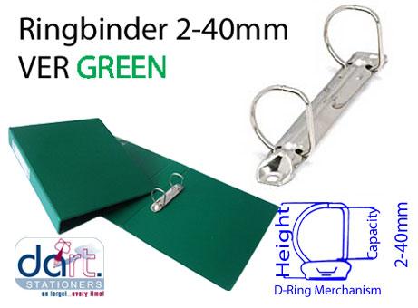 RINGBINDER 2-40MM VER GREEN