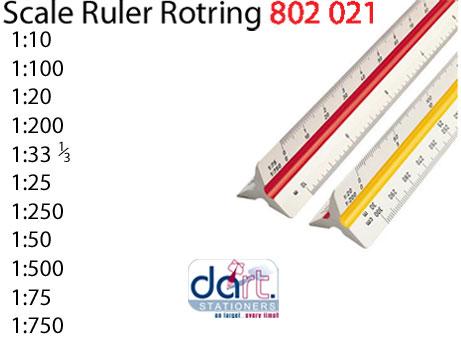 SCALE RULER ROTRING 802021 CIVIL ENGINEERS/ARCHITE