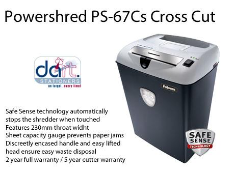 SHREDDER FELLOWES PS-67CS CROSS CUT