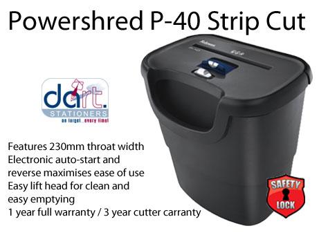 SHREDDER FELLOWES P-40 STRIP CUT