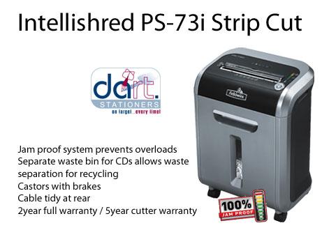 SHREDDER FELLOWES PS 73i STRIP CUT INTELLISHRED