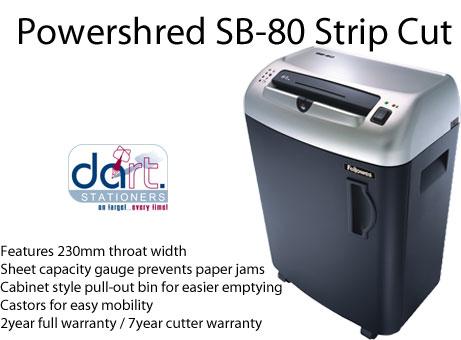 SHREDDER FELLOWES SB-80 STRIP CUT