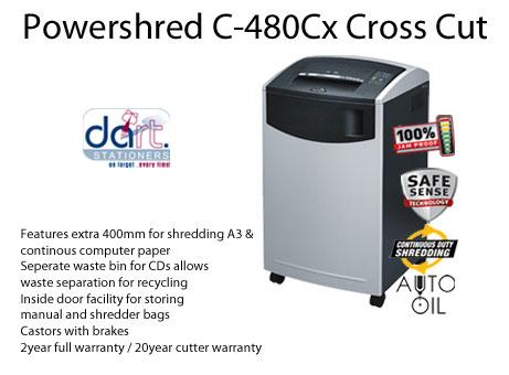 SHREDDER FELLOWES C-480CX CROSS CUT POWERSHRED